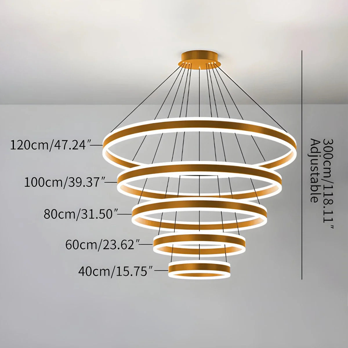 Eloer Circle Layered Living Room Chandelier