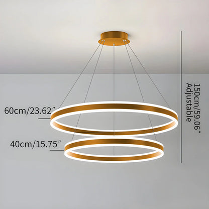 Eloer Circle Layered Living Room Chandelier