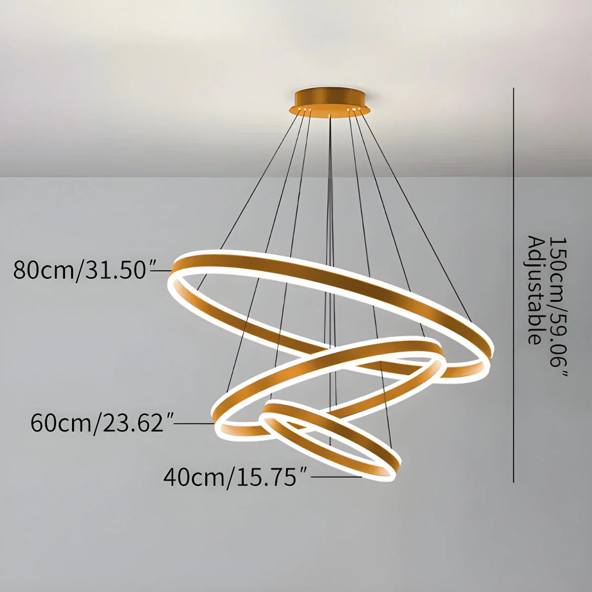 Eloer Circle Layered Living Room Chandelier