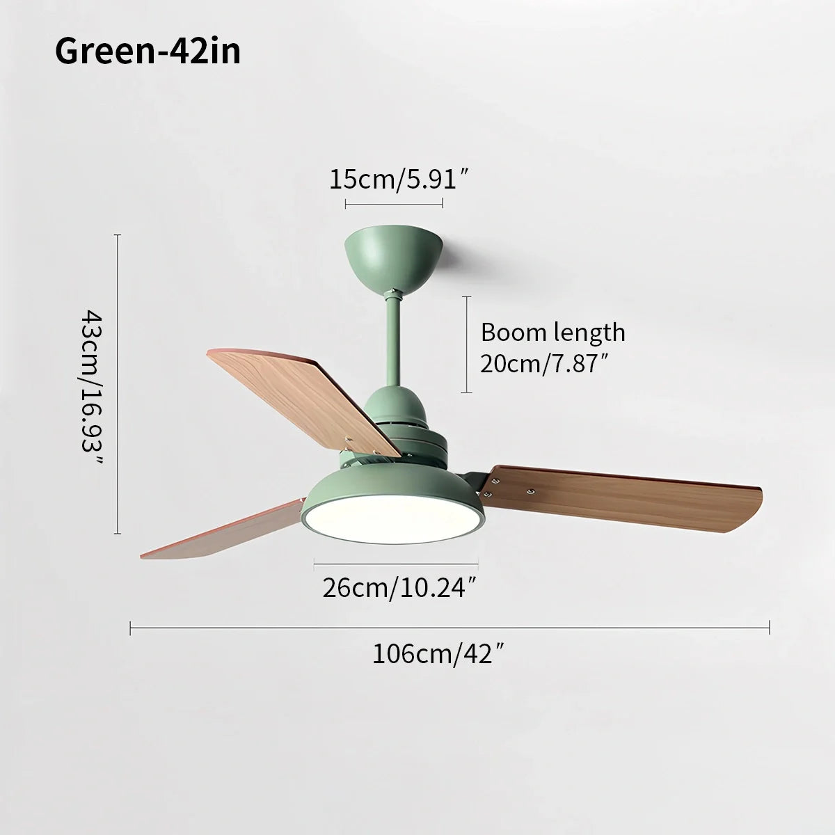 Eloer Modern Minimalist Three Leaf Ceiling Fan Light