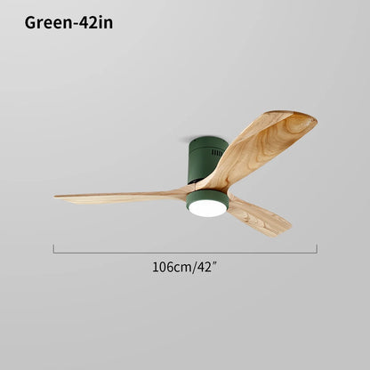 Eloer Mid-century Modern Hugger Ceiling Fan Lamp