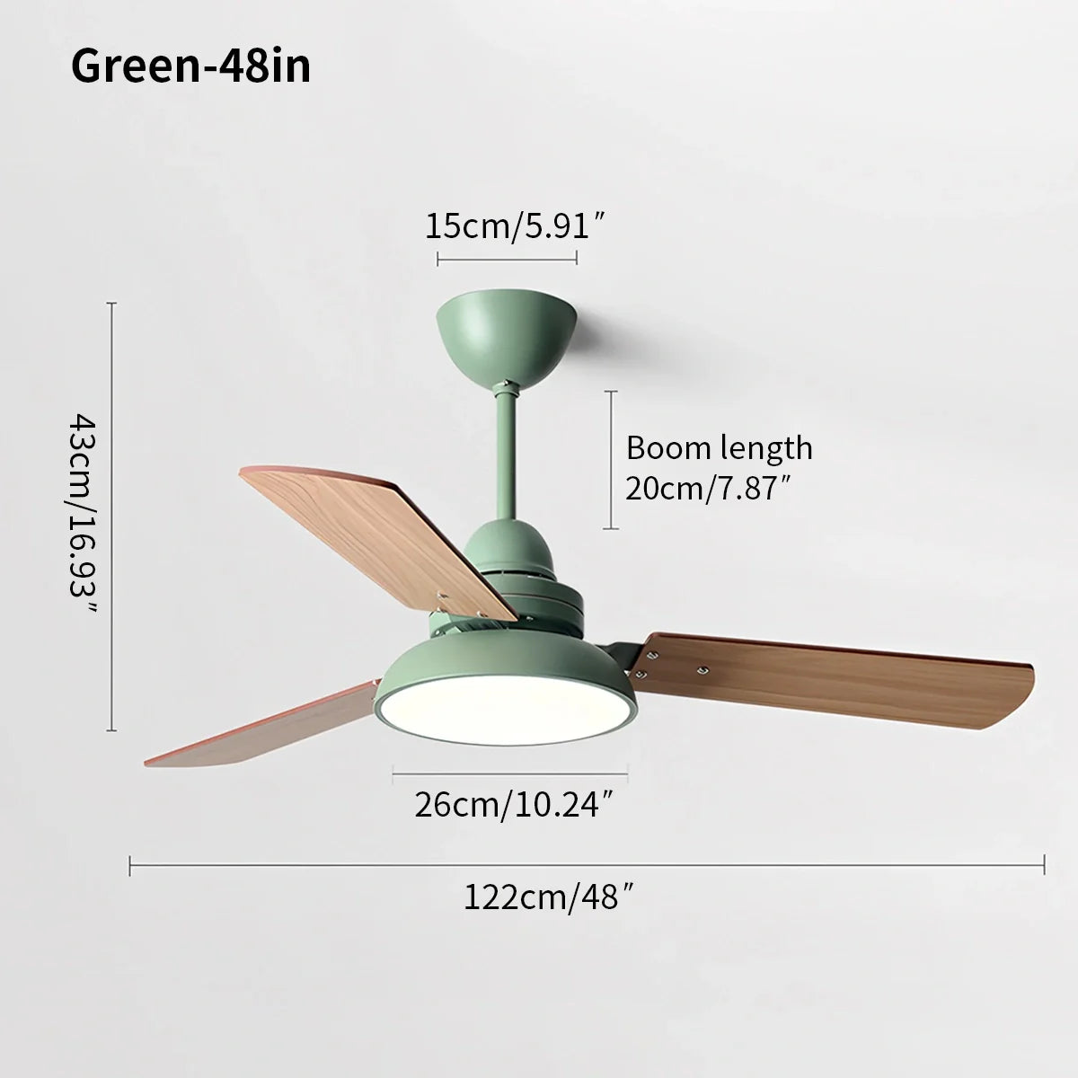 Eloer Modern Minimalist Three Leaf Ceiling Fan Light