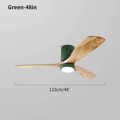 Eloer Mid-century Modern Hugger Ceiling Fan Lamp