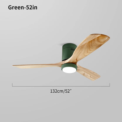 Eloer Mid-century Modern Hugger Ceiling Fan Lamp