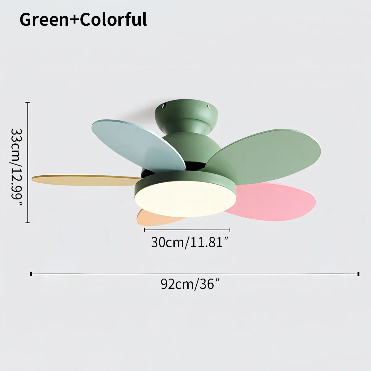 Eloer Scandi Wood Ceiling Fan Lamp for Children’s Room