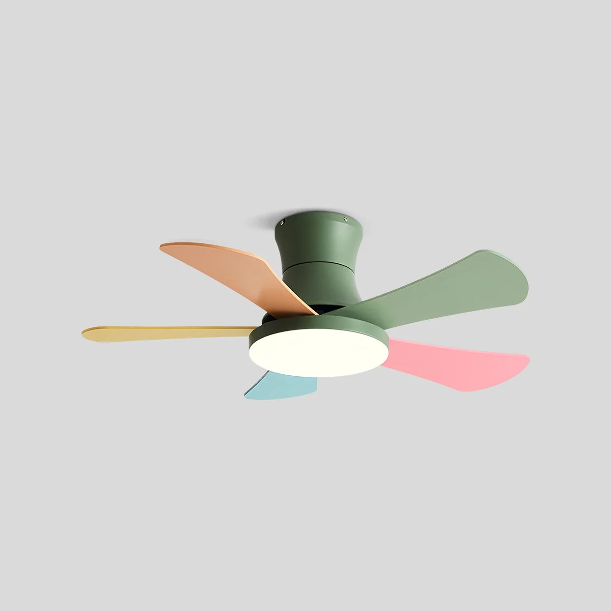 Eloer Scandi Low Profile Ceiling Fan with Light