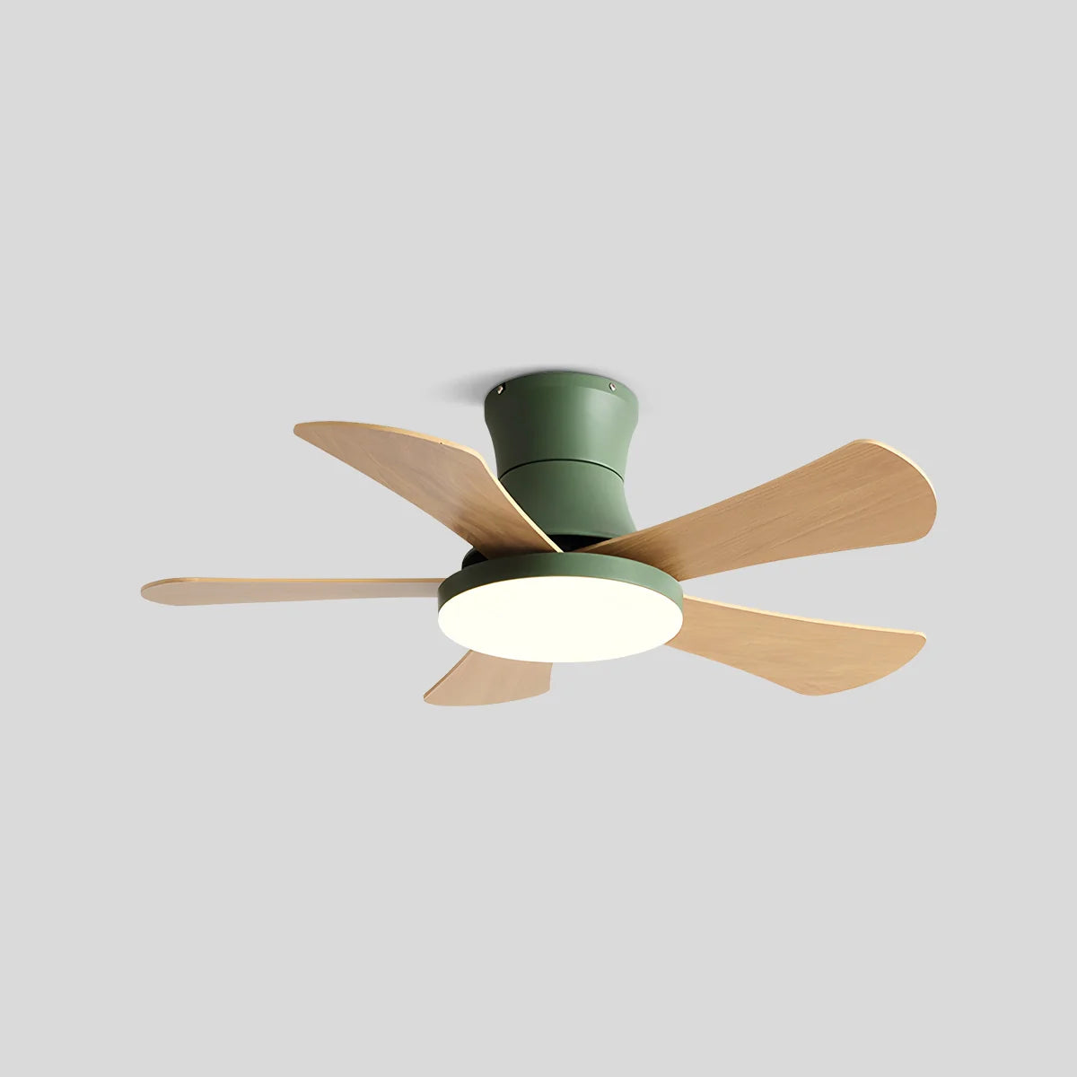 Eloer Scandi Low Profile Ceiling Fan with Light