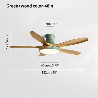 Luvori Nordic 5-Blade LED Ceiling Fan Light