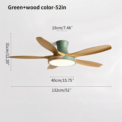 Luvori Nordic 5-Blade LED Ceiling Fan Light