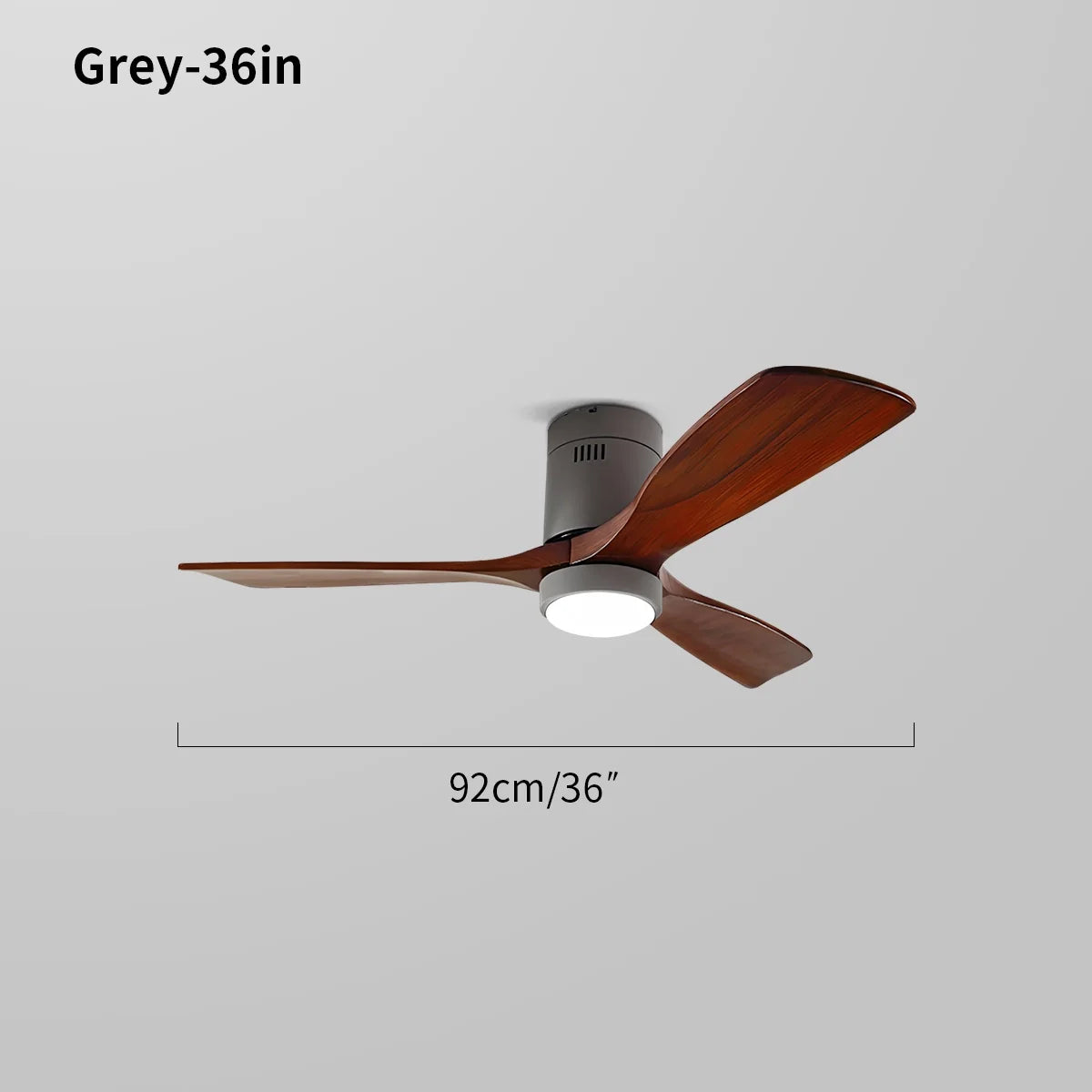 Eloer Mid-century Modern Hugger Ceiling Fan Lamp