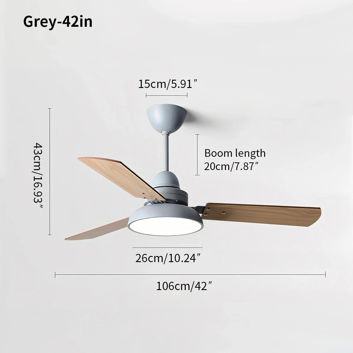 Eloer Modern Minimalist Three Leaf Ceiling Fan Light