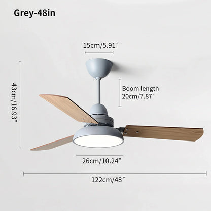 Eloer Modern Minimalist Three Leaf Ceiling Fan Light