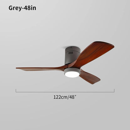 Eloer Mid-century Modern Hugger Ceiling Fan Lamp