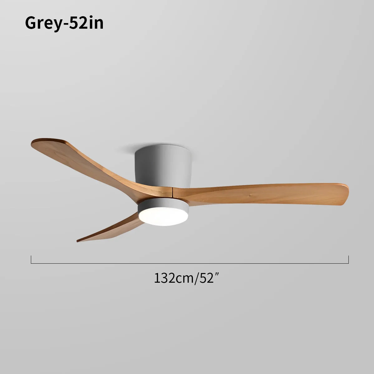 Eloer Large Low Profile Ceiling Fan with Light
