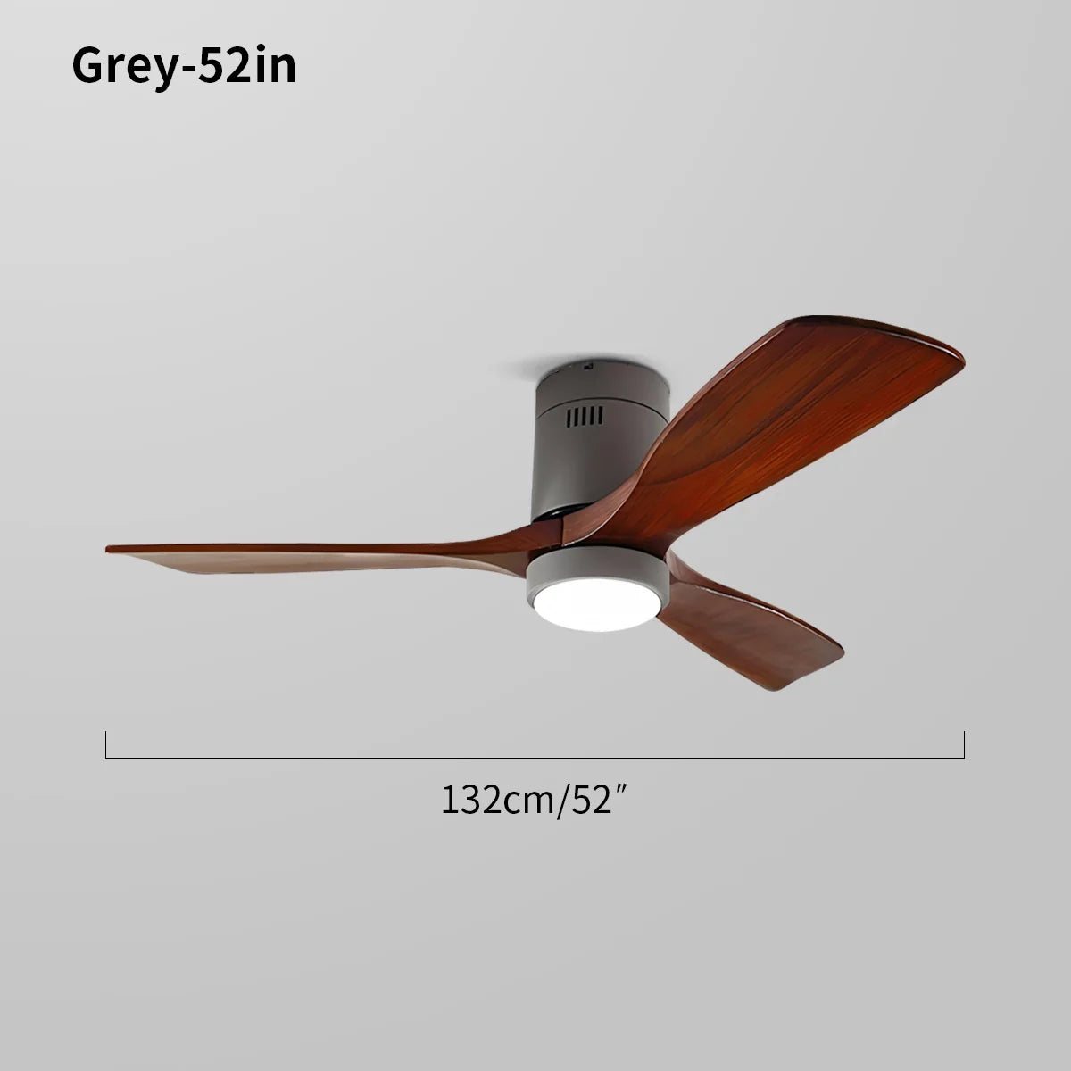 Eloer Mid-century Modern Hugger Ceiling Fan Lamp