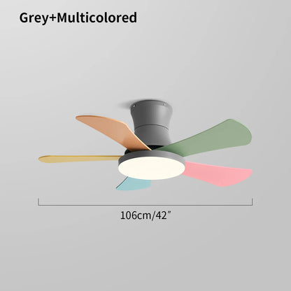Eloer Scandi Low Profile Ceiling Fan with Light