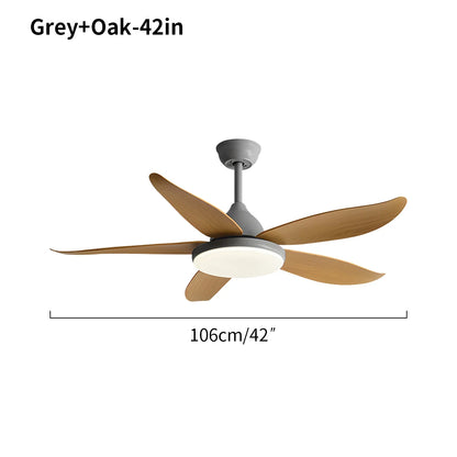 Eloer 5 Blade Contemporary Ceiling Fan Lamp