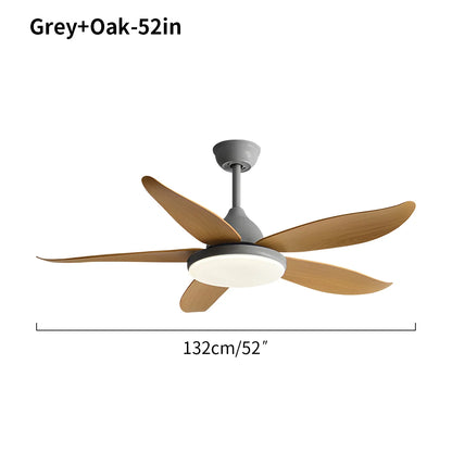 Eloer 5 Blade Contemporary Ceiling Fan Lamp