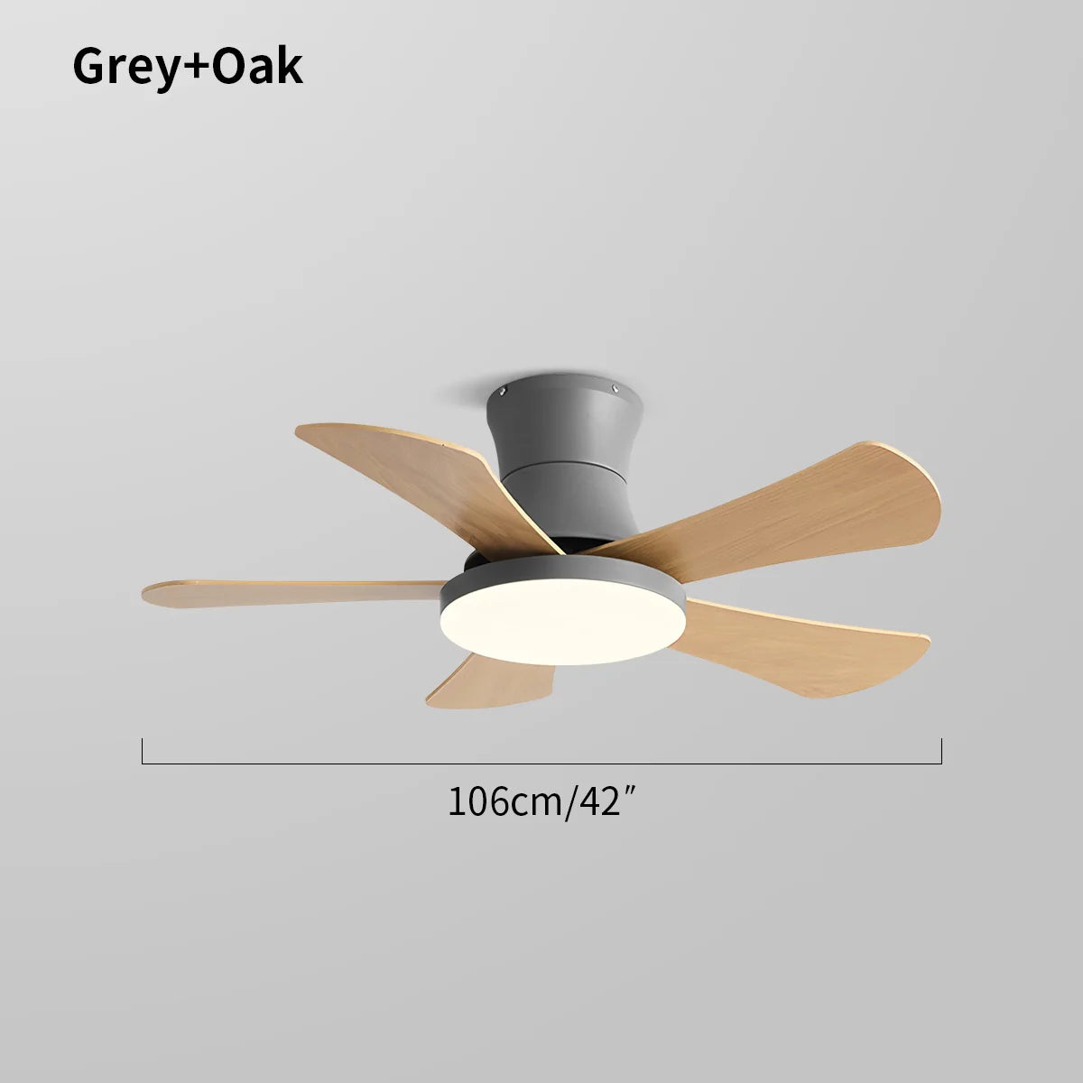 Eloer Scandi Low Profile Ceiling Fan with Light