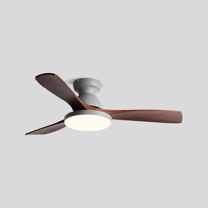 Eloer Vintage 3-leaf Solid Wood Ceiling Fan Lamp