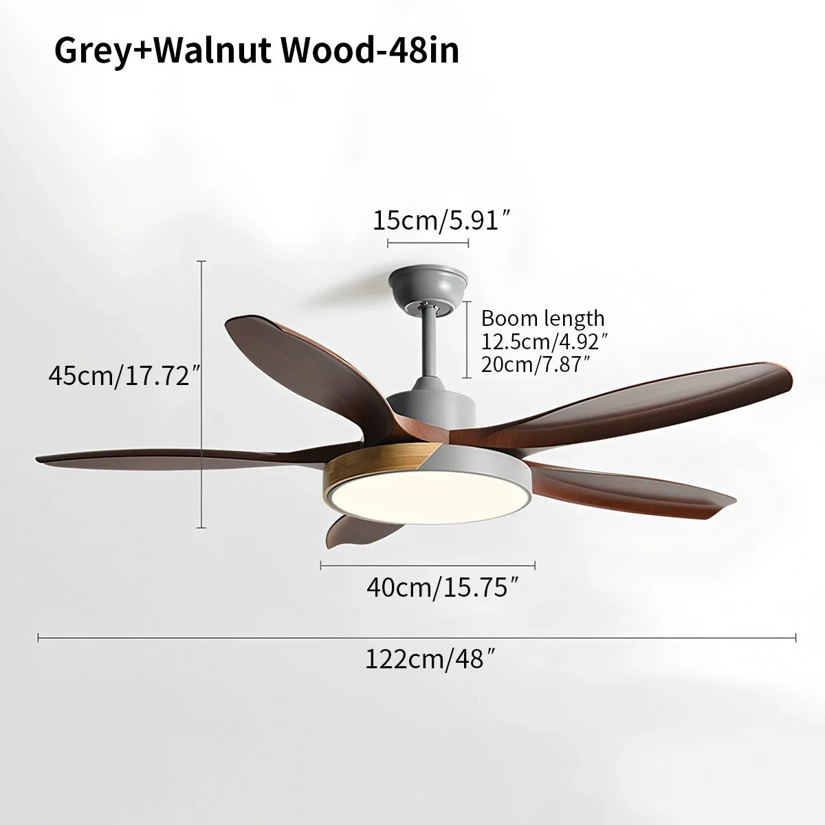 Luvori Nordic Living Room Ceiling Fan with Light