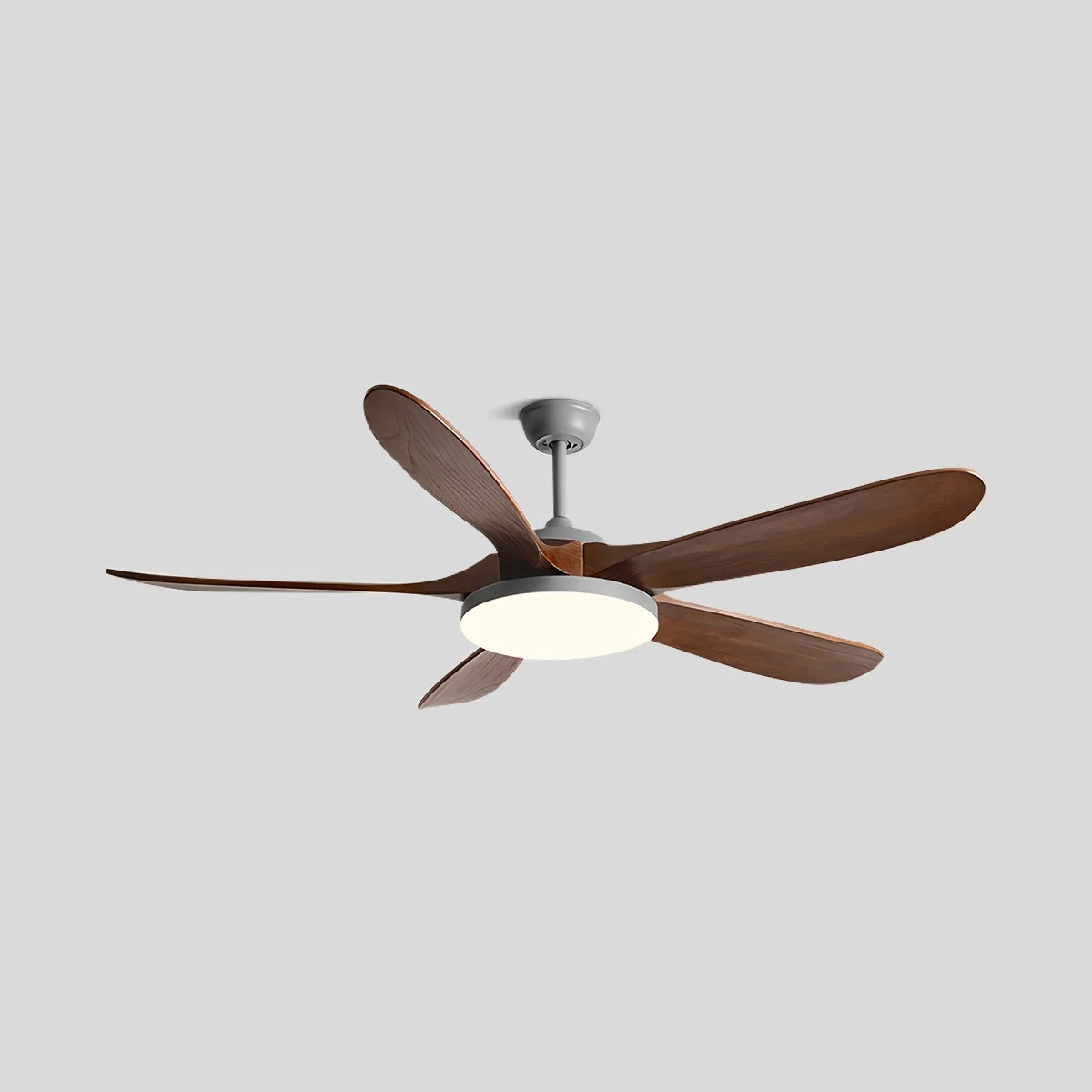 Luvori 5-leaf Solid Wood Ceiling Fan Light