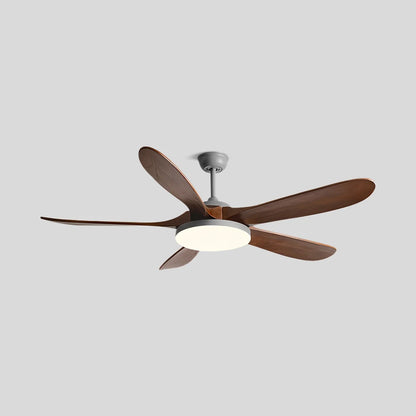 Luvori 5-leaf Solid Wood Ceiling Fan Light