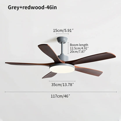 Eloer Minimalist Ceiling Fan with Light for Living Room