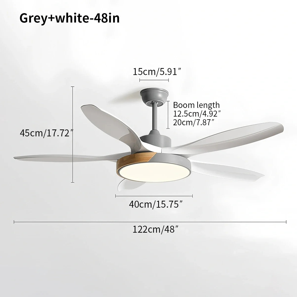 Luvori Nordic Living Room Ceiling Fan with Light