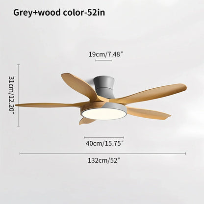 Luvori Nordic 5-Blade LED Ceiling Fan Light