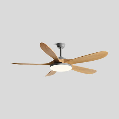 Luvori 5-leaf Solid Wood Ceiling Fan Light