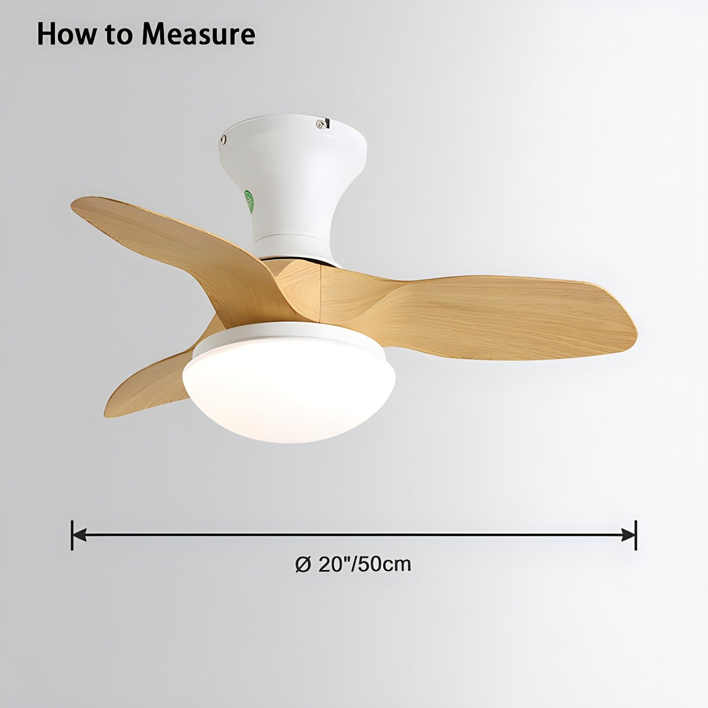 Eloer Small Propeller Ceiling Fan With Light for Bedroom
