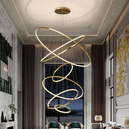 Eloer Large Tiered Ring Foyer Chandelier