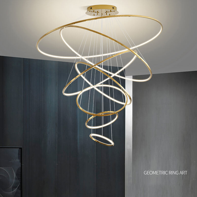 Eloer Large Tiered Ring Foyer Chandelier