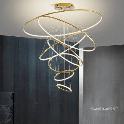 Eloer Large Tiered Ring Foyer Chandelier