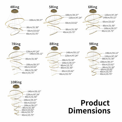 Eloer Large Tiered Ring Foyer Chandelier