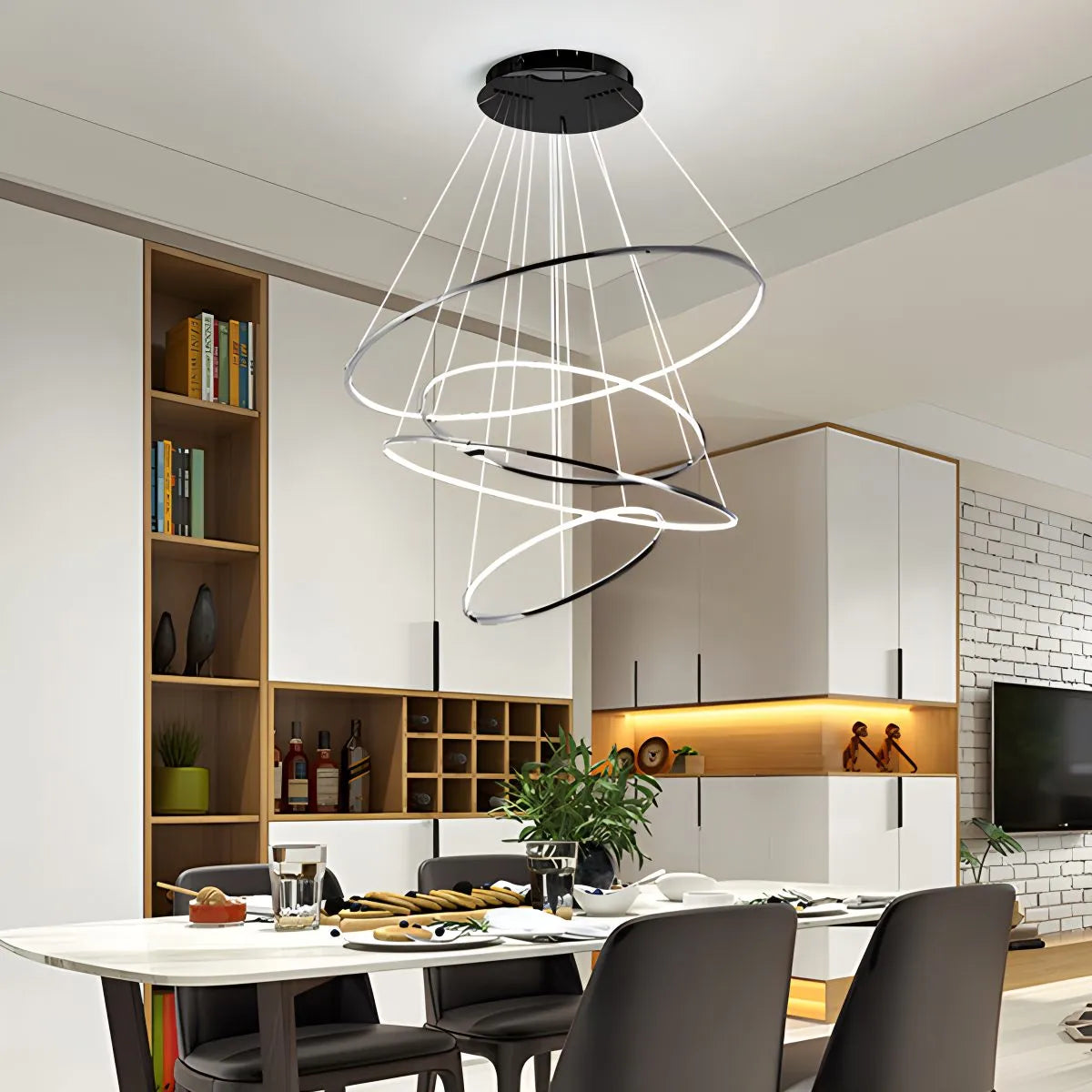 Eloer Large Tiered Ring Foyer Chandelier