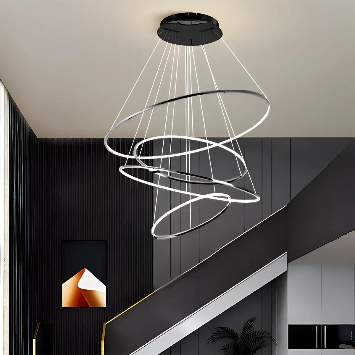 Eloer Large Tiered Ring Foyer Chandelier