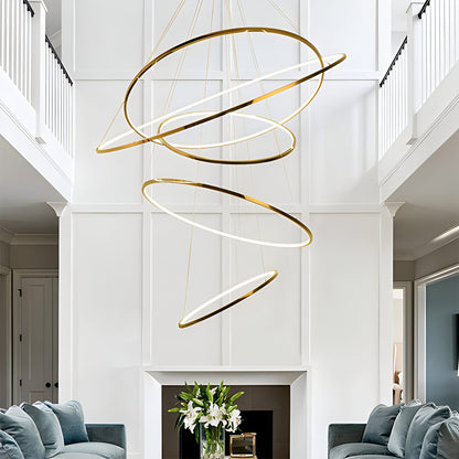 Eloer Large Tiered Ring Foyer Chandelier