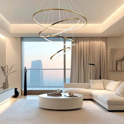 Eloer Large Tiered Ring Foyer Chandelier