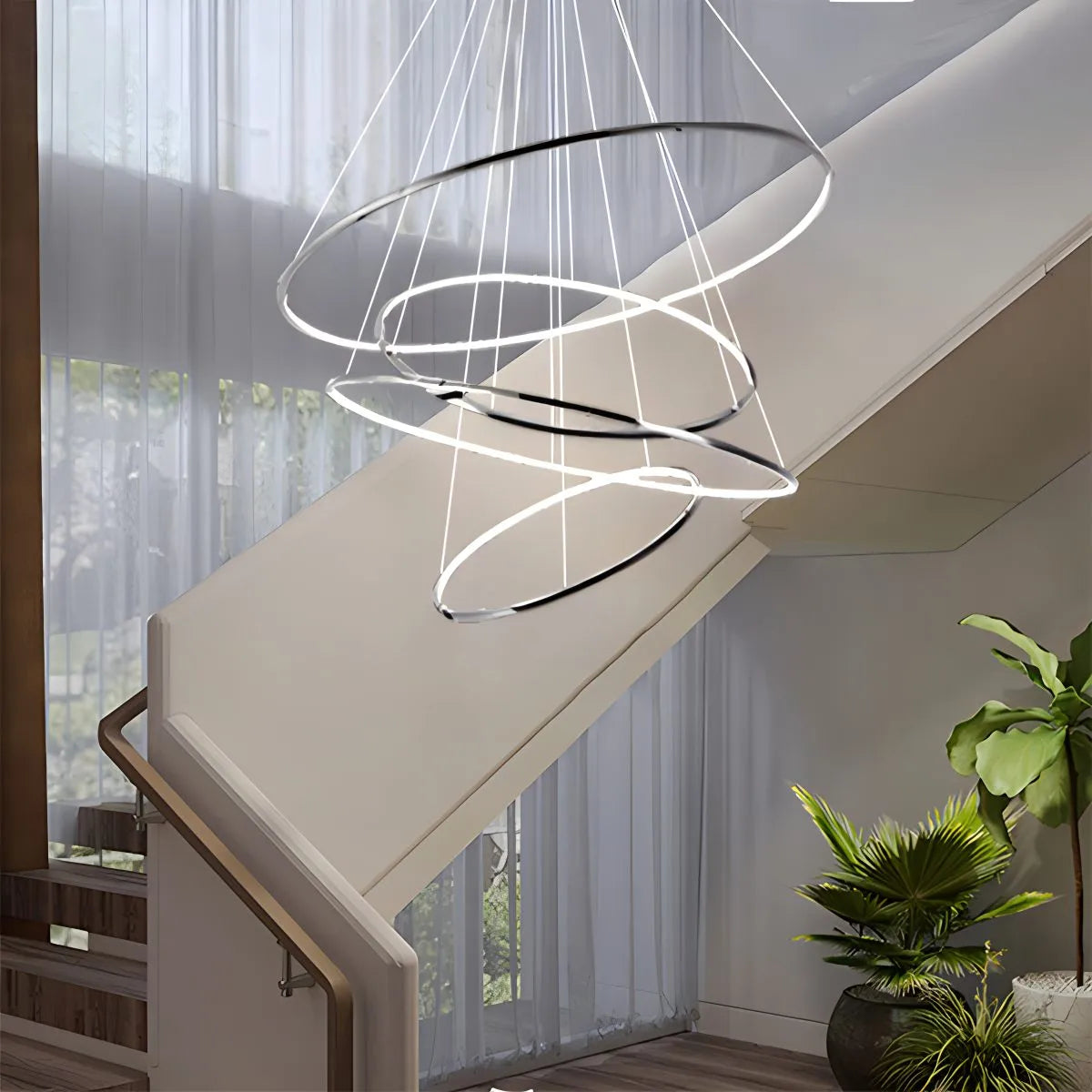 Eloer Large Tiered Ring Foyer Chandelier