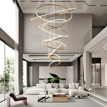 Eloer Large Tiered Ring Foyer Chandelier