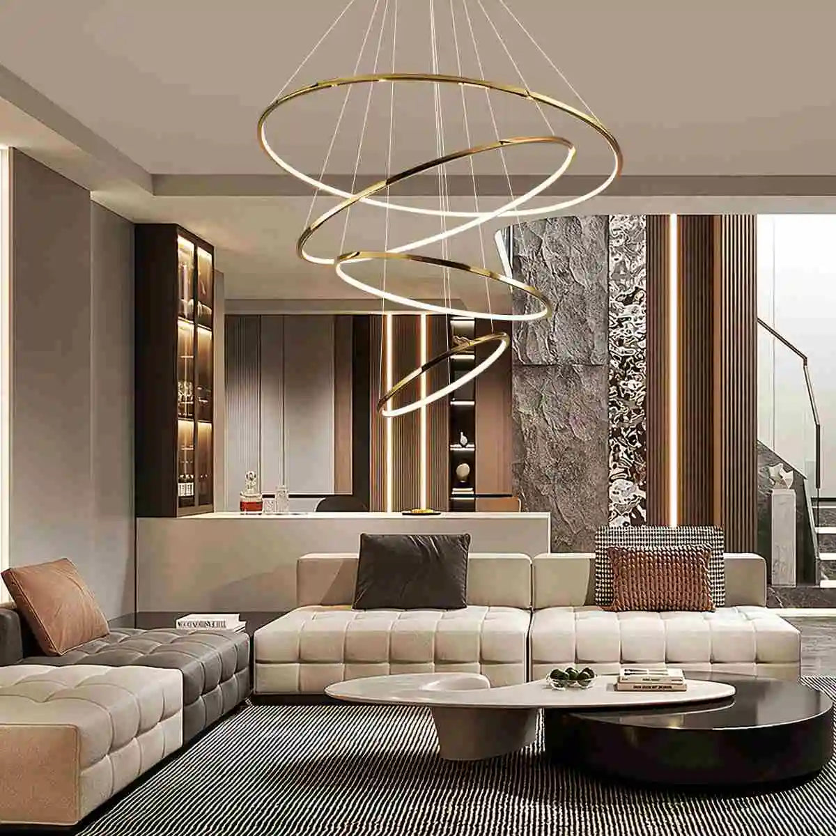 Eloer Large Tiered Ring Foyer Chandelier