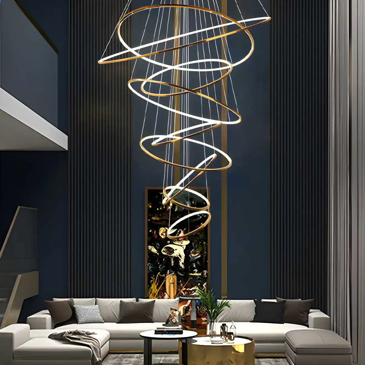 Eloer Large Tiered Ring Foyer Chandelier