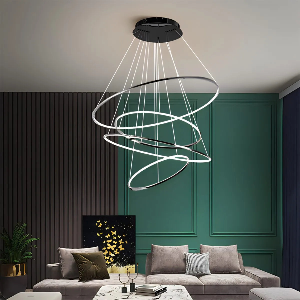 Eloer Large Tiered Ring Foyer Chandelier