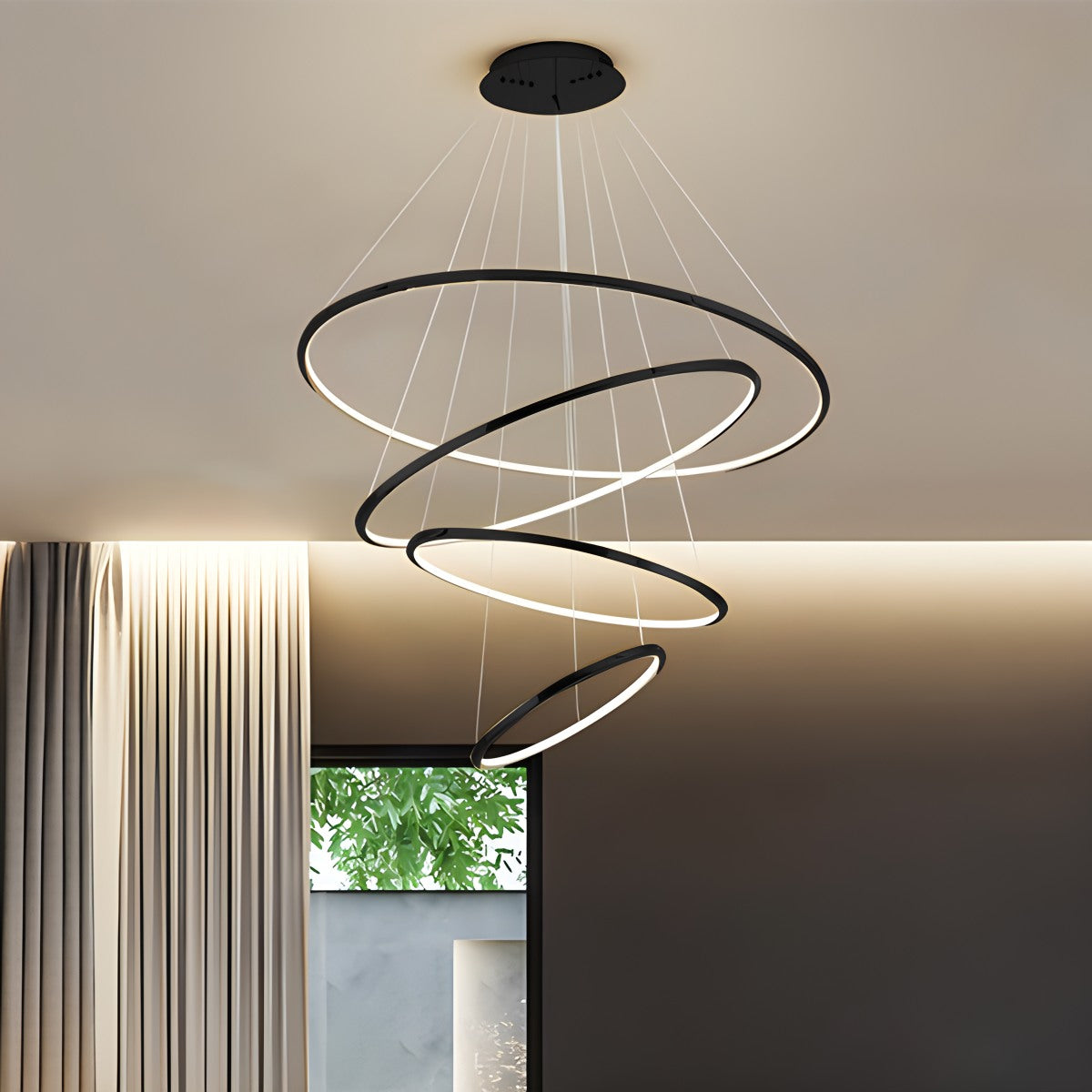 Eloer Large Tiered Ring Foyer Chandelier