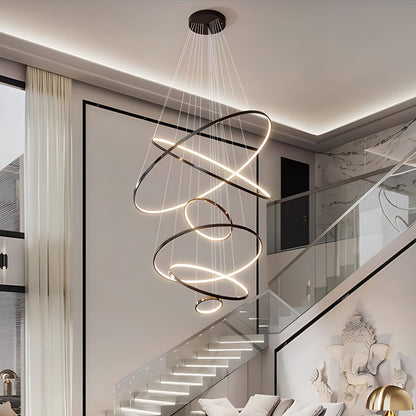 Eloer Large Tiered Ring Foyer Chandelier