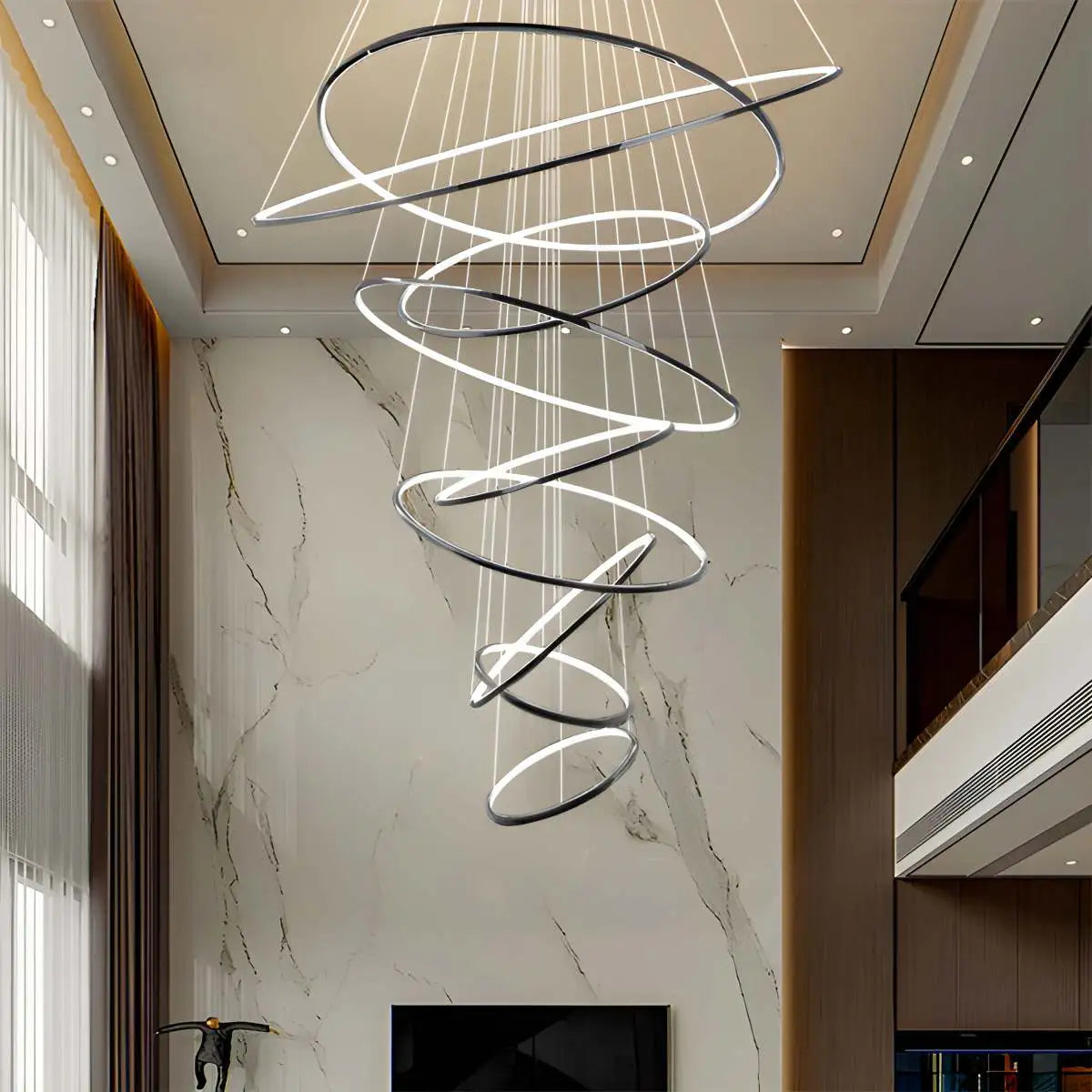 Eloer Large Tiered Ring Foyer Chandelier