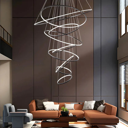 Eloer Large Tiered Ring Foyer Chandelier
