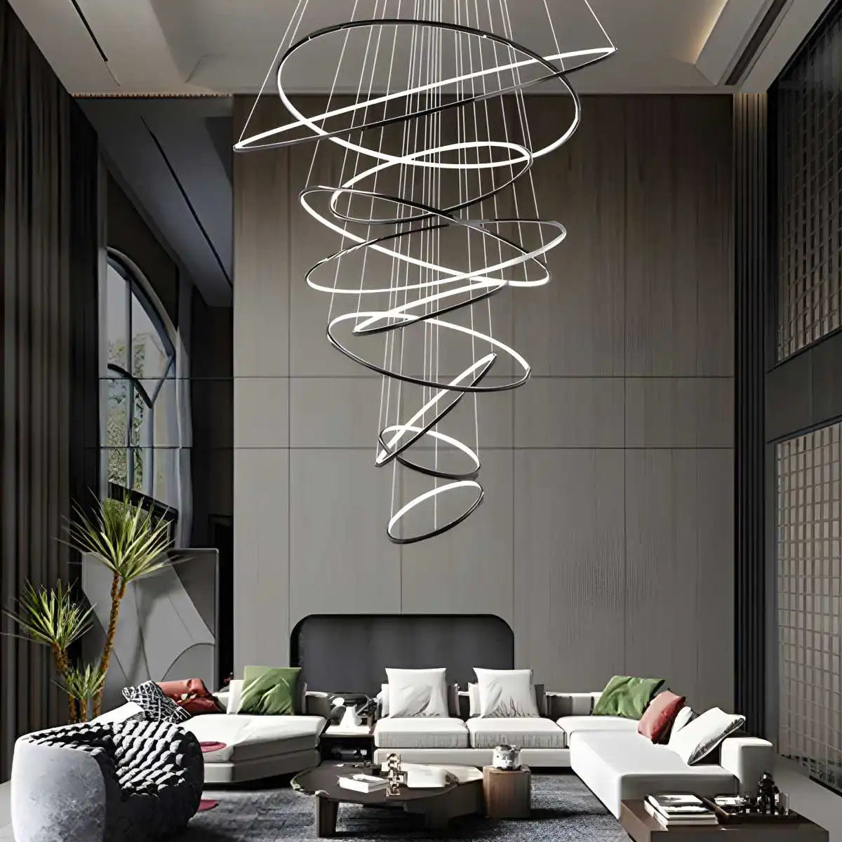 Eloer Large Tiered Ring Foyer Chandelier
